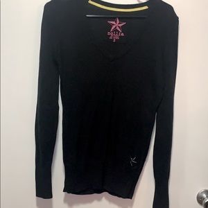 Black v-neck sweater